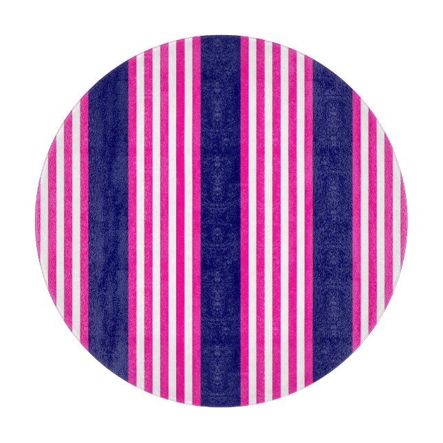 Fuchsia och vit fem rand mönster med blå färg (Framsidan)
