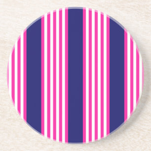 Fuchsia och vit fem rand mönster med blå färg underlägg