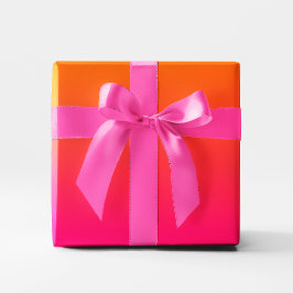 Fuchsia Orangefärgad Gradient Presentpapper