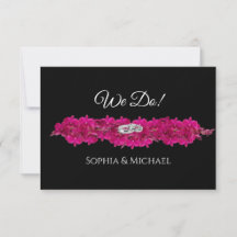 Fuchsia Orchids on Black-we Do-Bröllop Ringar-