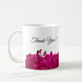 Fuchsia Orchids på Vita- Bridesmaid-gåvor- Kaffemugg