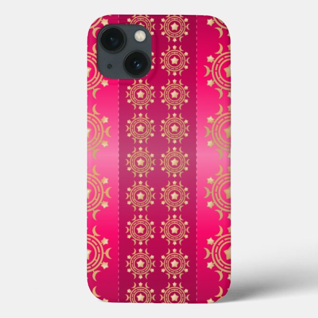 Fuchsia Oriental Mandala Mönster (Baksida)