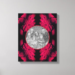 Fuchsia Peony Abstrakt Ram Skapa Ditt Eget Foto Canvastryck