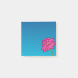 Fuchsia Pink Flower Square Notes Post-it Block