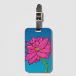 Fuchsia Pink Flower with blue background Tote Bagagebricka