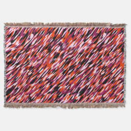 Fuchsia pink, orange, black and white camo filt