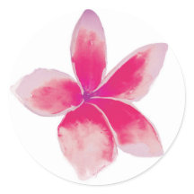 Fuchsia Plumeria Sticker