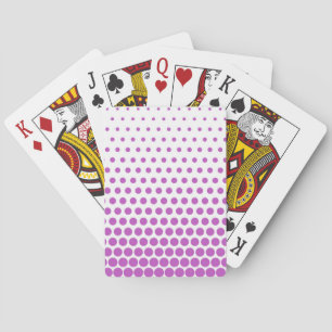 Fuchsia Polka Dot Modern White Kortlek