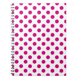 Fuchsia polka dots anteckningsbok