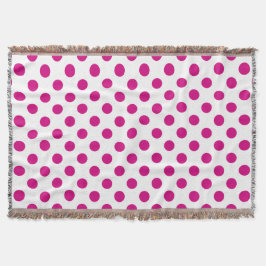 Fuchsia polka dots filt