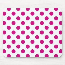 Fuchsia polka dots musmatta