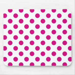 Fuchsia polka dots musmatta