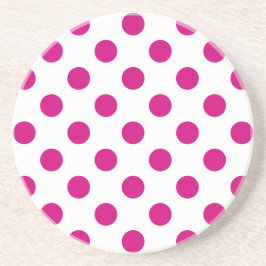 Fuchsia polka dots underlägg sandsten
