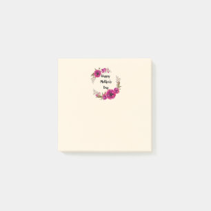 Fuchsia Poppies Blommigt Utandning Lycklig Mors da Post-it Block