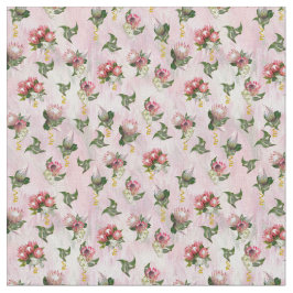 Fuchsia Protea blombuquets med sage löv Tyg