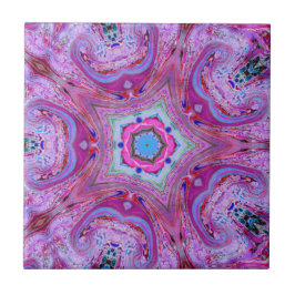 Fuchsia purpler geometric art modern kakelplatta
