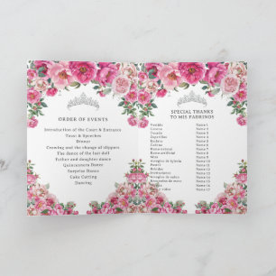 Fuchsia Quinceanera Faddrar Kyrkaevenemangsprogram Program
