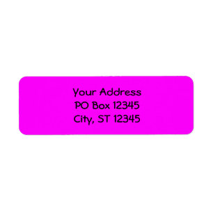 Fuchsia Returadress Etikett
