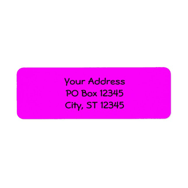 Fuchsia Returadress Etikett (Framsidan)