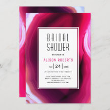 Fuchsia rosa agate slice bröllop möhippa