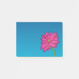 Fuchsia Rosa Blomma Breda Post-It-lappar Post-it Block