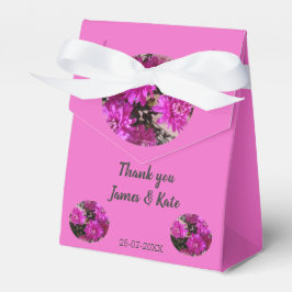 Fuchsia Rosa Blommor Blommig Bröllop Anpassad Presentaskar