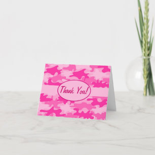 Fuchsia Rosa Camo Camouflage Tack Anpassningsbar Kort
