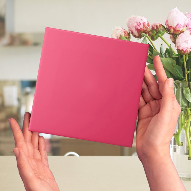 Fuchsia Rosa Färg Tile Kakelplatta (fuchsia pink tiles for bright modern pink bathroom)