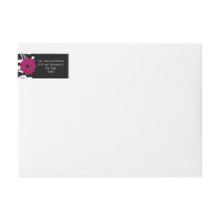 Fuchsia Rosa Gerbera Daisy Black/White Swirl Girly