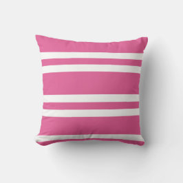 Fuchsia Rosa och White Kudde