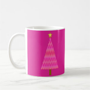 Fuchsia Rosa Ombre modern Julgran Kaffemugg