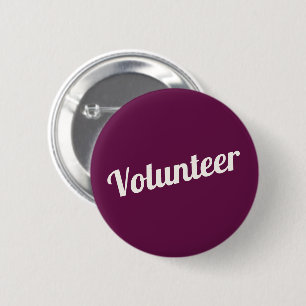 Fuchsia Rosa Pin-back Volunteer Buttons Knapp