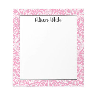 Fuchsia Rosa Pineapple Victorian Vintage Damask Anteckningsblock