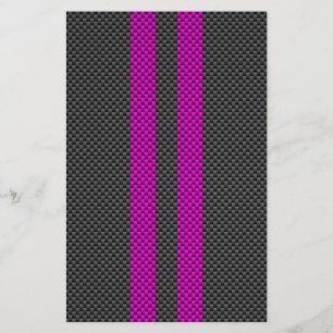 Fuchsia Rosa Tävla Rand i Carbon Fiber Stil Flygblad