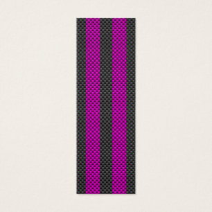 Fuchsia Rosa Tävla Rand i Carbon Fiber Stil Litet Visitkort