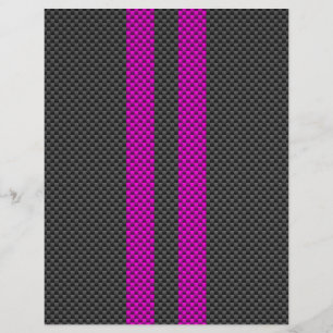 Fuchsia Rosa Tävla Rand i Carbon Fiber Stil Reklamblad