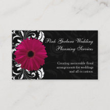Fuchsia Rulla Gerbera Daisy w/Black and White