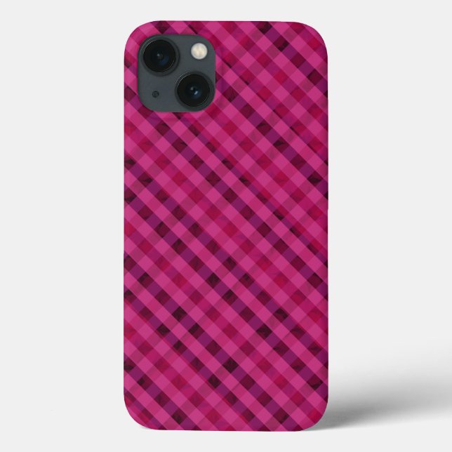 Fuchsia Rutigt - Anpassad iPhone 6 Tufft Skal (Baksida)