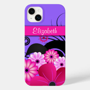 Fuchsia Shock rosa och Lila Blommigt Hibiscus Slim