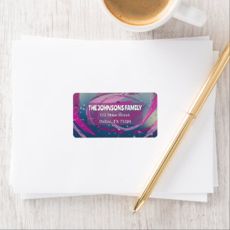 Fuchsia & Soft Pink Returadressetikett Adressetikett