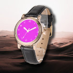Fuchsia Solid Färg | Klassisk Elegant Armbandsur<br><div class="desc">Fuchsia Solid Färg | Klassisk | ELEGANT | TRENDIG | SNYGGT | Gått</div>