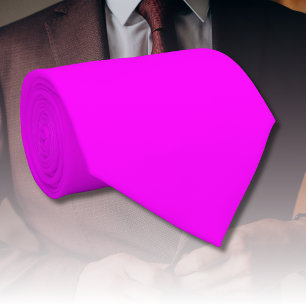Fuchsia Solid Färg   Klassisk Elegant Slips