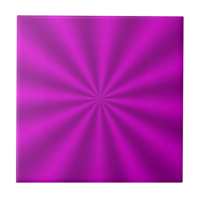Fuchsia Starburst Ceramic Tile Kakelplatta (Framsidan)