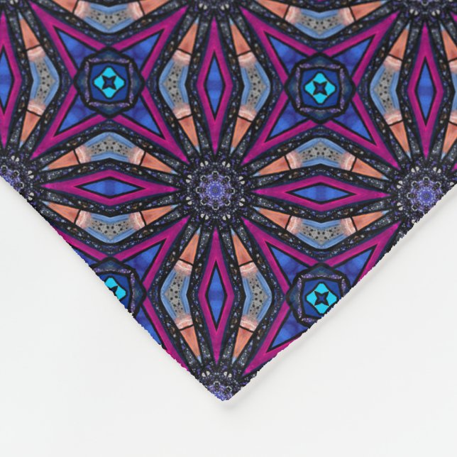 Fuchsia Stargazer Fleecefilt (Hörn)