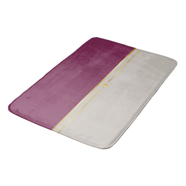Fuchsia & Taupe Haven Badrumsmatta (Vinklad)
