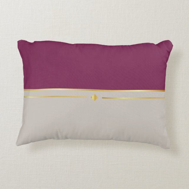 Fuchsia & Taupe Haven Prydnadskudde (Baksidan)