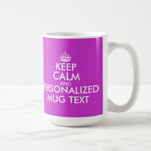 Fuchsia text för behållalugnmugg   Personalizabl Kaffemugg