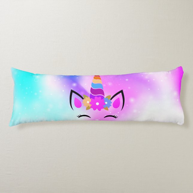 Fuchsia Unicorn Body Pillow Kroppskudde (Framsidan)