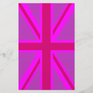 Fuchsia Union Jack Brevpapper