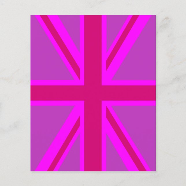 Fuchsia Union Jack Flygblad (Framsidan)